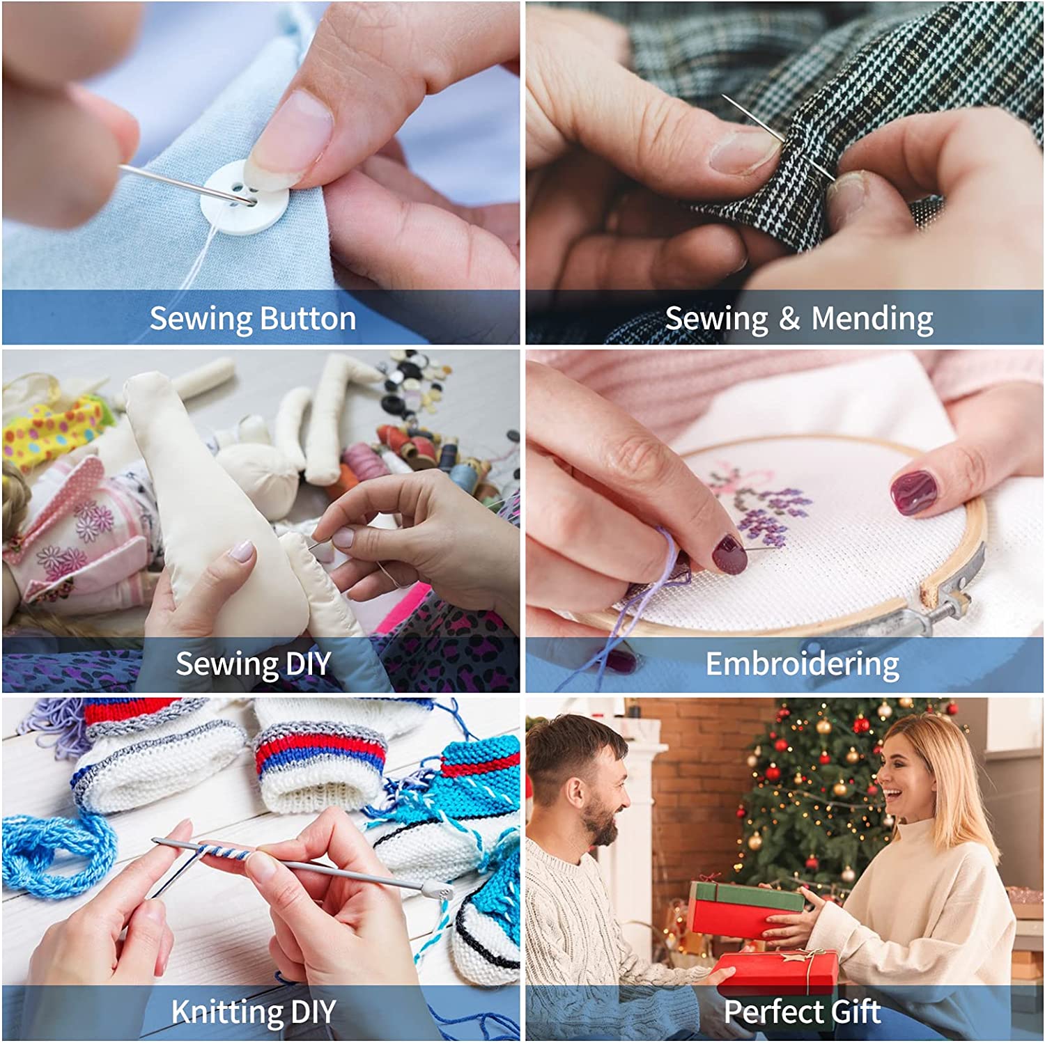 Sewing Kit for Adults Beginner and Professionals, Home, Travel Sewing Kit with Sewing Pins and Needles,Seam Rippers,Thread,Threaders for Hand Sewing with Scissor and Accessories - image 4