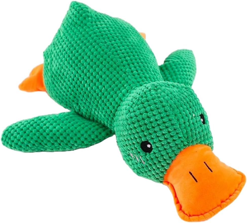 Mellow Duck Dog Toy – Calming Squeaky Crinkle Plush Dog Chew Toy for Aggressive Chewers, No-Stuffing Interactive Tug Toy for Puppies, Medium & Large Dogs  - image 2