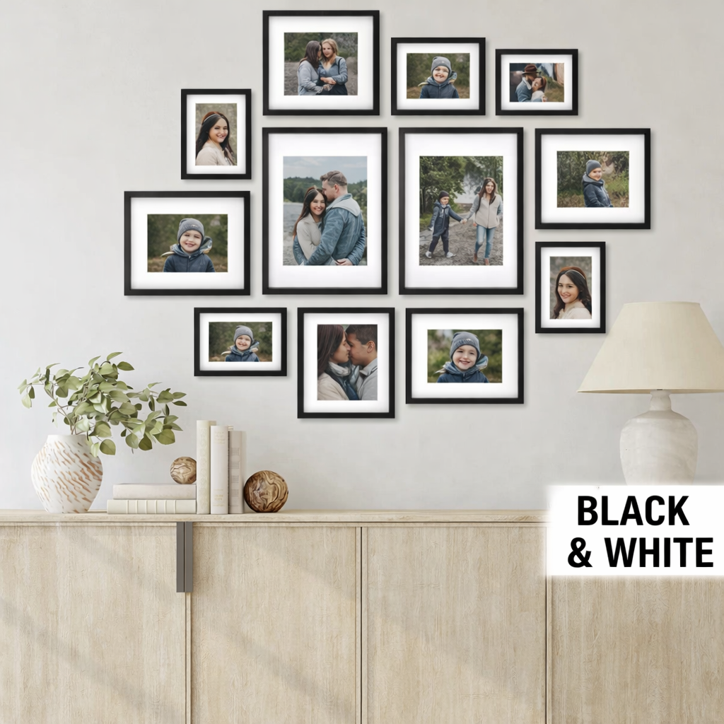 15 Pack Picture Frames Collage Wall Decor Set – Multi Size Gallery Wall Frames with 3pcs 8x10, 6pcs 5x7 & 6pcs 4x6 | Black Photo Frames for Wall Mounting or Tabletop Display - image 6