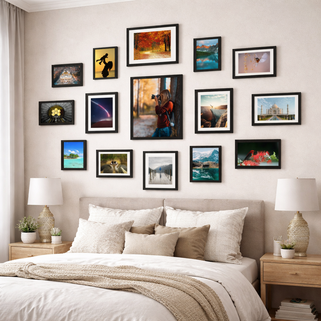 15 Pack Picture Frames Collage Wall Decor Set – Multi Size Gallery Wall Frames with 3pcs 8x10, 6pcs 5x7 & 6pcs 4x6 | Black Photo Frames for Wall Mounting or Tabletop Display - image 7