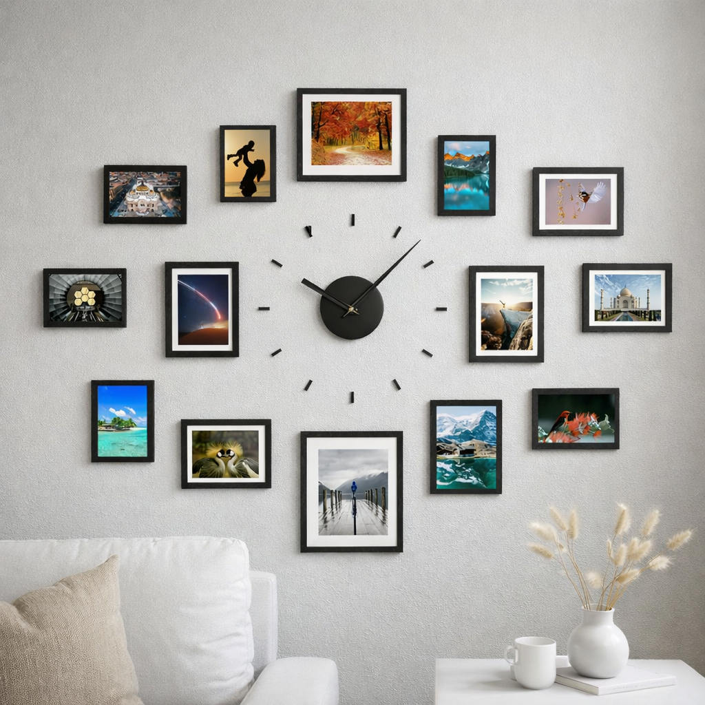 15 Pack Picture Frames Collage Wall Decor Set – Multi Size Gallery Wall Frames with 3pcs 8x10, 6pcs 5x7 & 6pcs 4x6 | Black Photo Frames for Wall Mounting or Tabletop Display - image 8