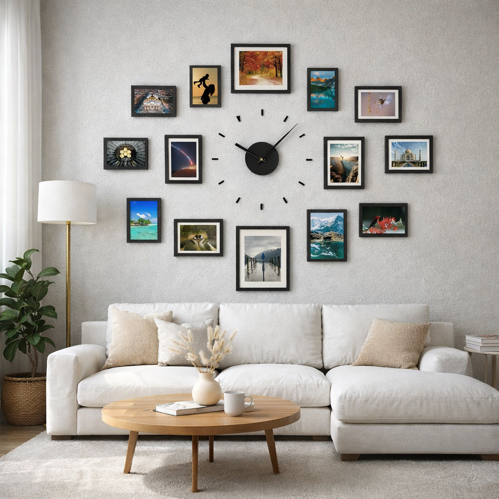 15 Pack Picture Frames Collage Wall Decor Set – Multi Size Gallery Wall Frames with 3pcs 8x10, 6pcs 5x7 & 6pcs 4x6 | Black Photo Frames for Wall Mounting or Tabletop Display - image 9