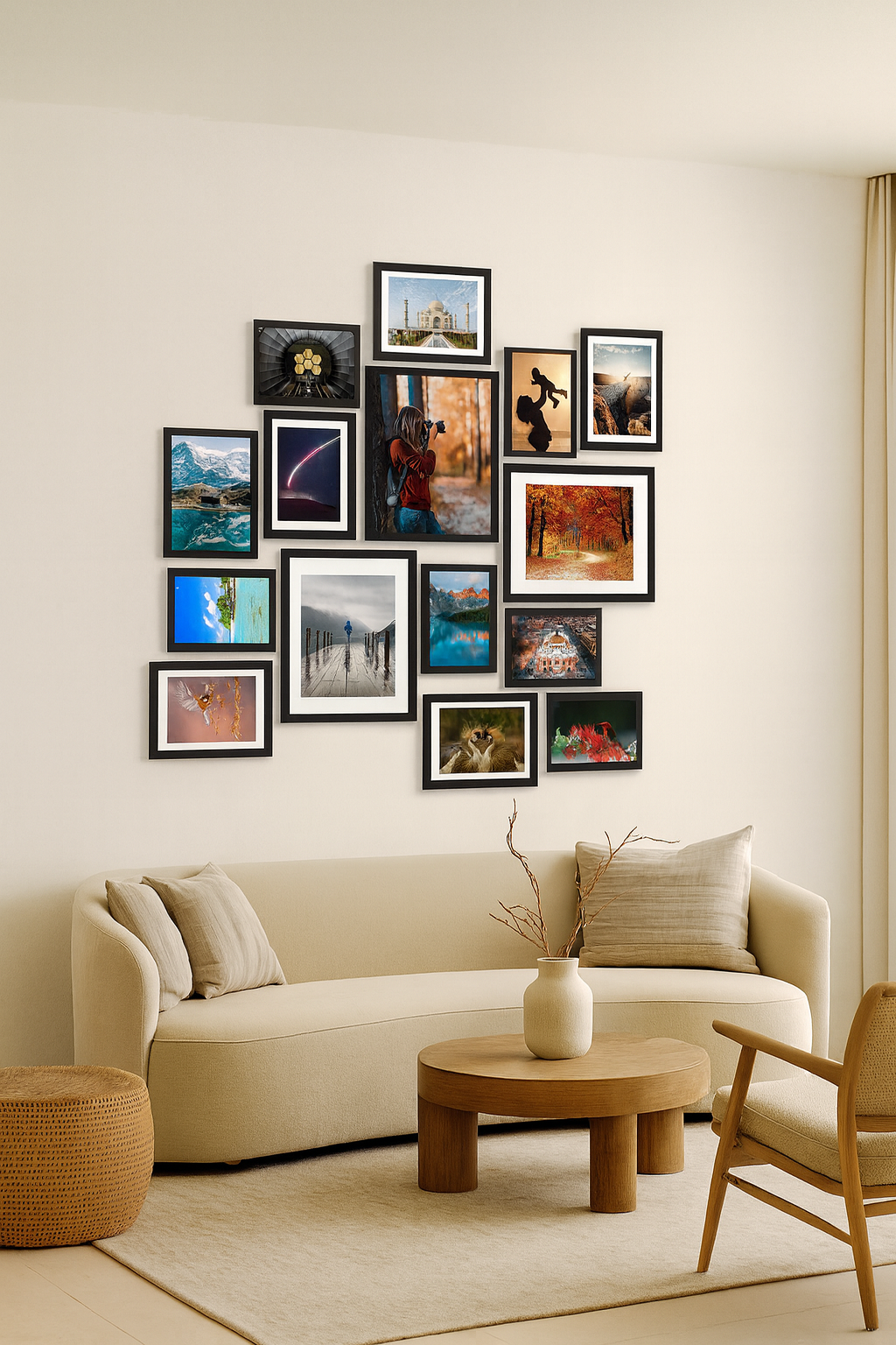 15 Pack Picture Frames Collage Wall Decor Set – Multi Size Gallery Wall Frames with 3pcs 8x10, 6pcs 5x7 & 6pcs 4x6 | Black Photo Frames for Wall Mounting or Tabletop Display - image 17