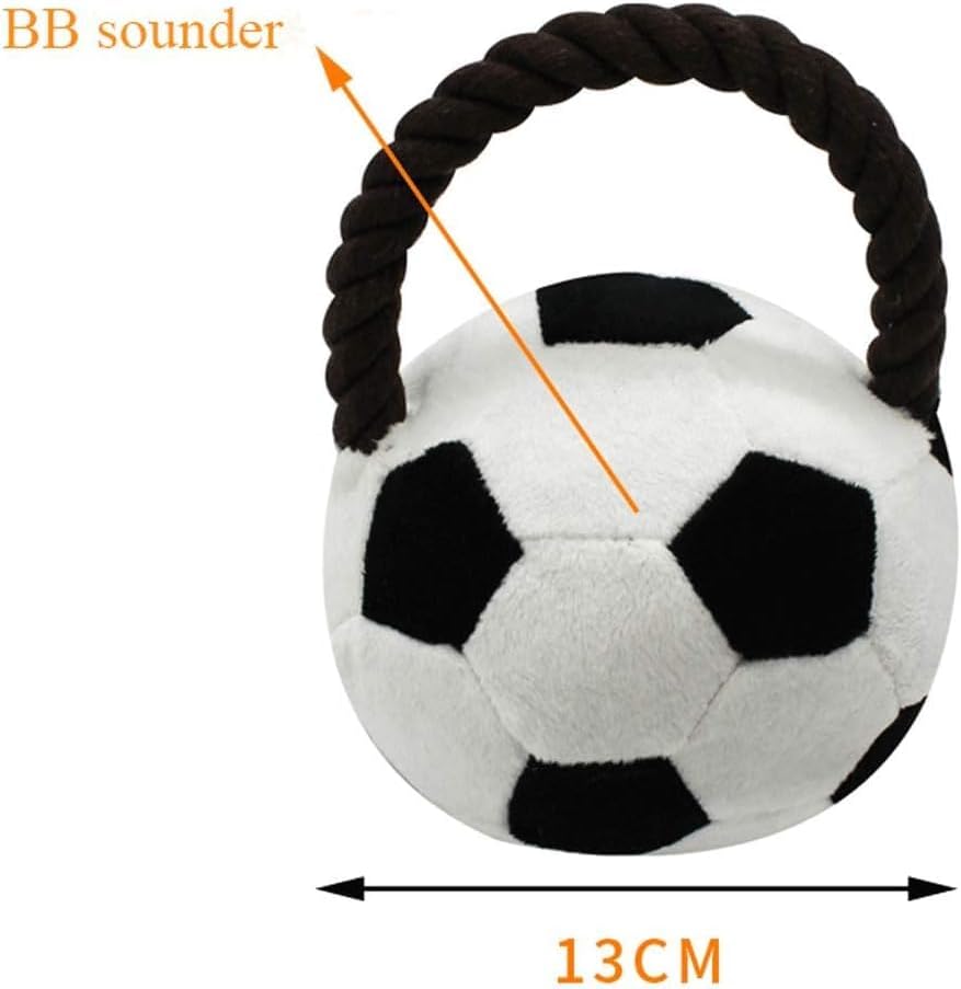 Interactive Dog Soccer Ball Toy with Rope Straps – Durable Tug of War Dog Ball for Aggressive Chewers, Mental Stimulation & Fetch Training | Dog Toys to Keep Dogs Busy for Small, Medium & Large Dogs - image 3