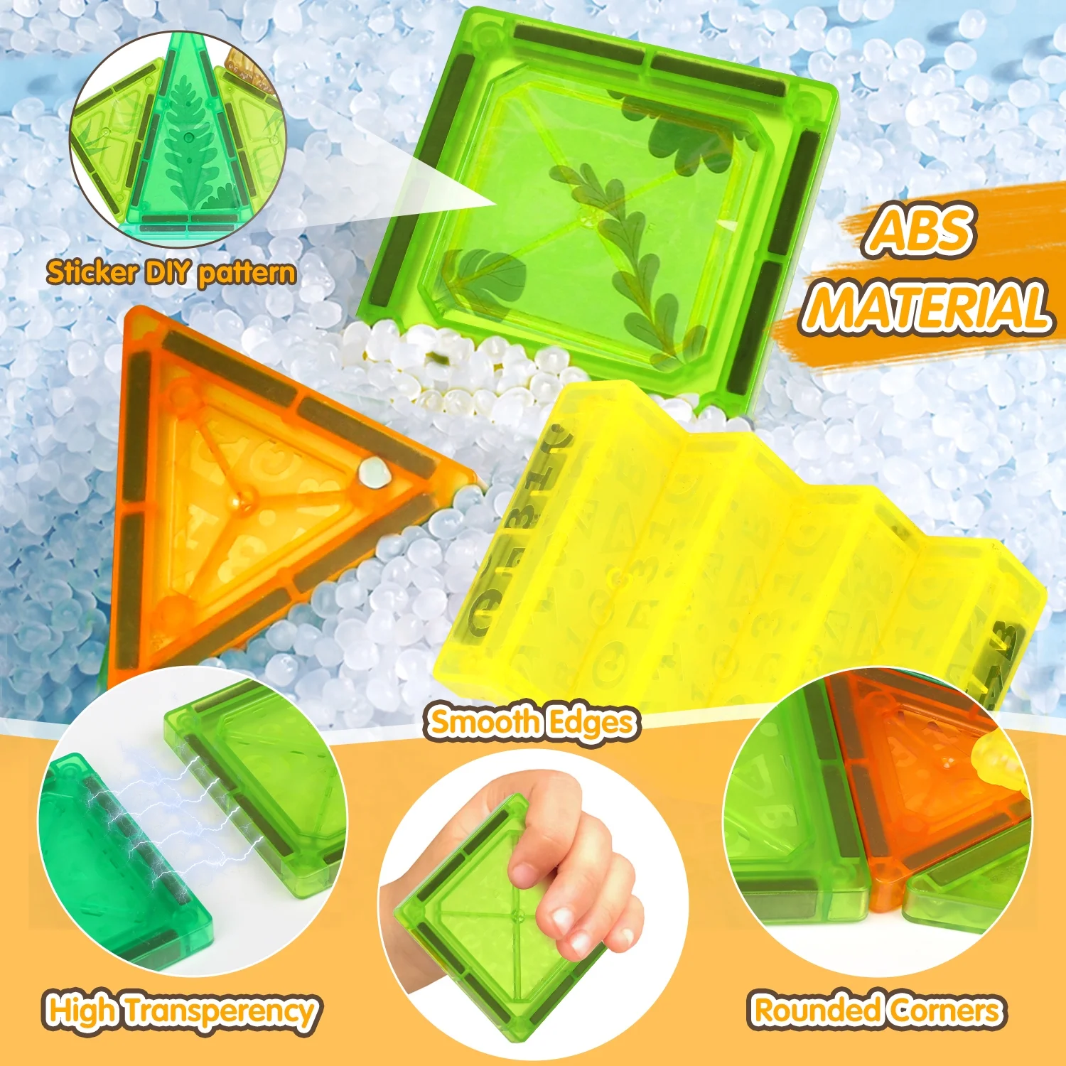 Dinosaur Magnetic Tiles Building Set for Kids – STEM Magnetic Blocks with 3D Movable Dinosaurs & Plants | Educational Mini Magnet Toys for Boys & Girls Ages 3+ | Travel & Learning Toy - image 9